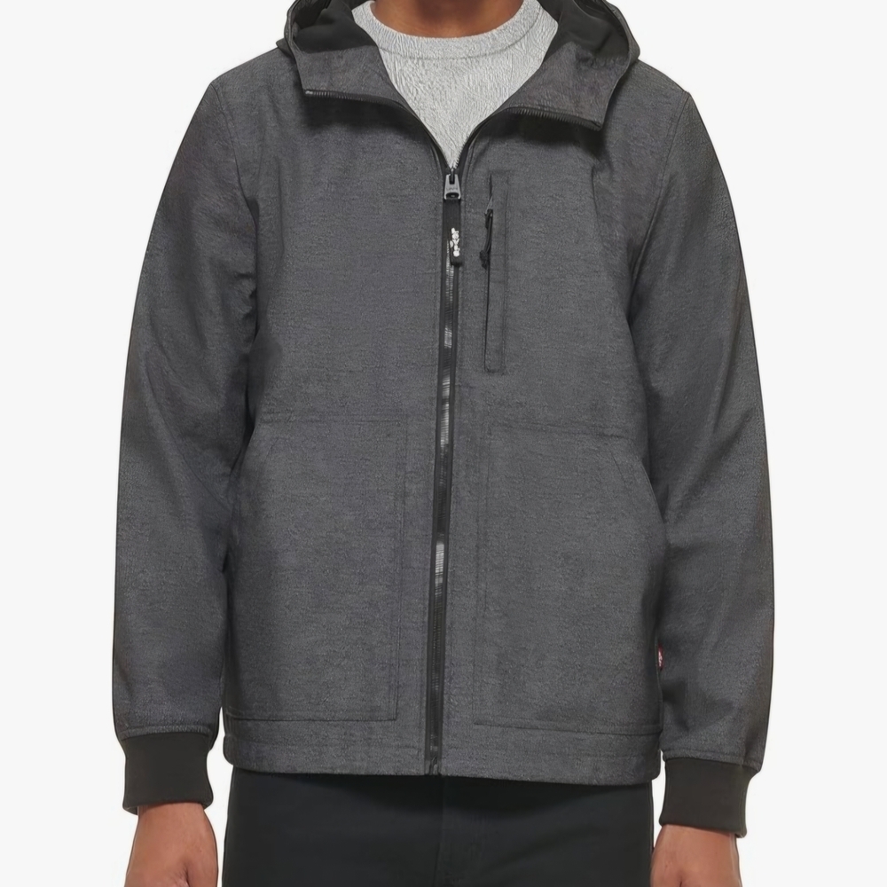 Men's Gray Hooded Jacket